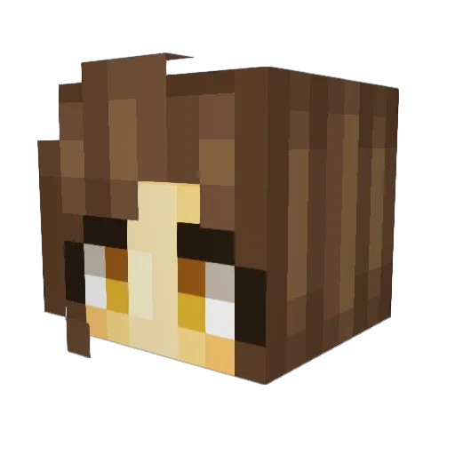Sharkbaithoohaha Minecraft avatar head, 3D render