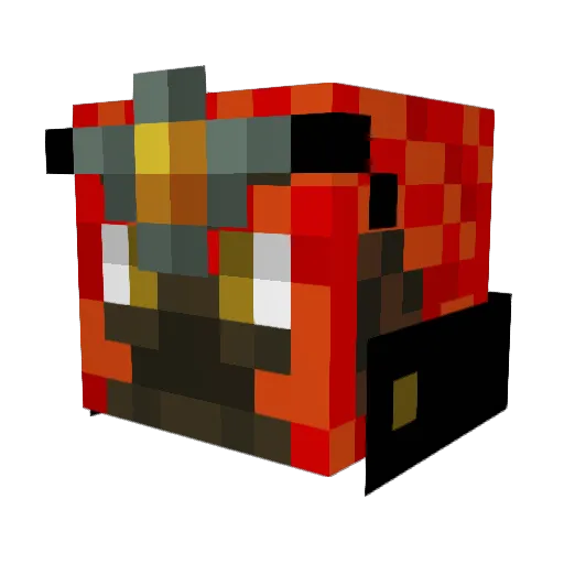 Sharkbomber Minecraft avatar head, 3D render