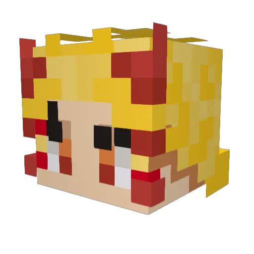 Sharkboss17 Minecraft avatar head, 3D render