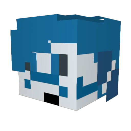SharkerVap Minecraft avatar head, 3D render