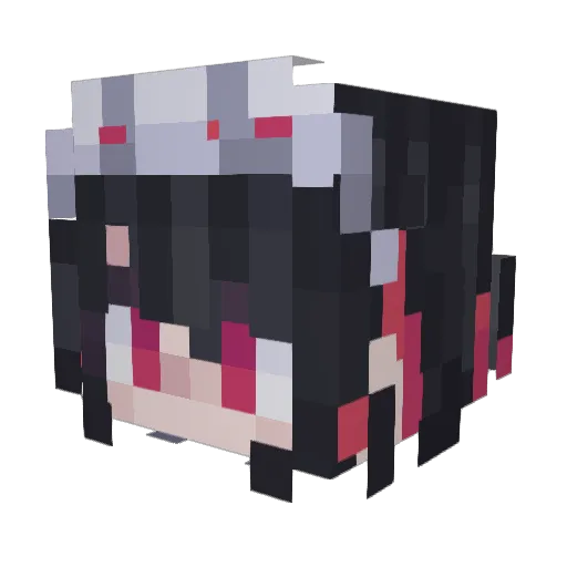 Sharkerocraft Minecraft avatar head, 3D render