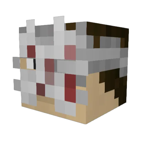 Sharkey2112 Minecraft avatar head, 3D render