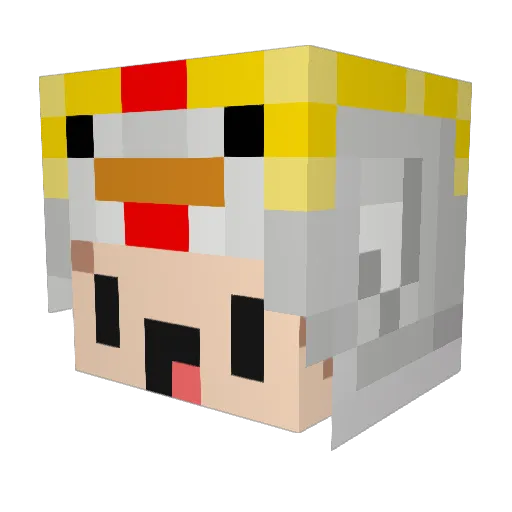 SharkeyXD Minecraft avatar head, 3D render
