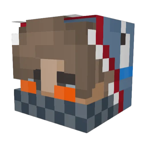 Sharkinator191 Minecraft avatar head, 3D render