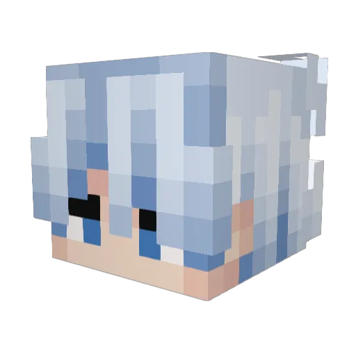 Sharkio_ Minecraft avatar head, 3D render