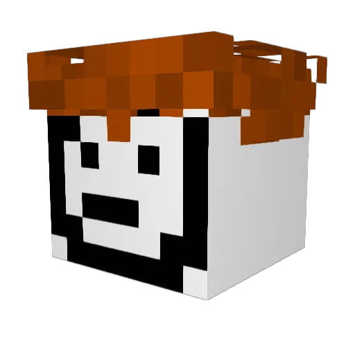 Sharkitus Minecraft avatar head, 3D render
