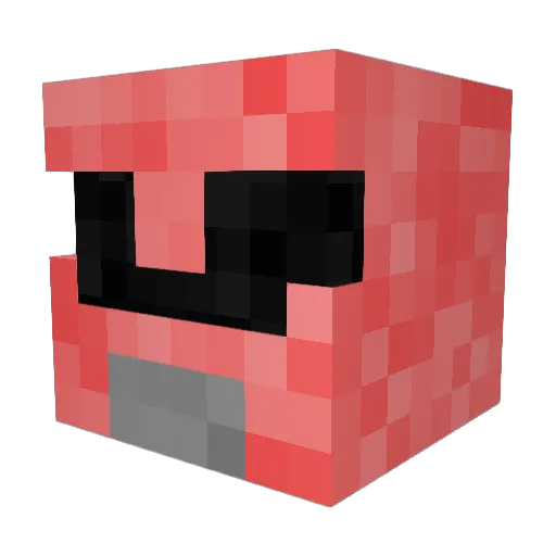 Sharkkster Minecraft avatar head, 3D render