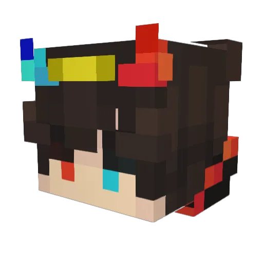 Sharkl0v3r Minecraft avatar head, 3D render
