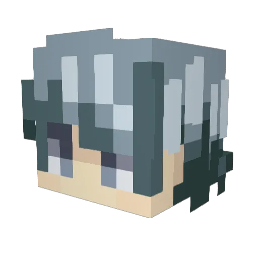 Sharkman_ Minecraft avatar head, 3D render