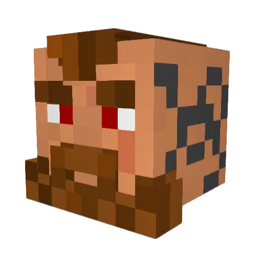SharkoSlim Minecraft avatar head, 3D render