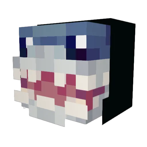 Sharko_tyler Minecraft avatar head, 3D render