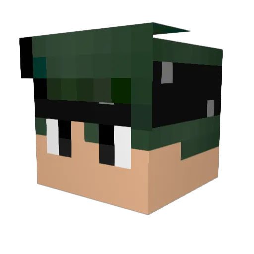 Sharkob02 Minecraft avatar head, 3D render