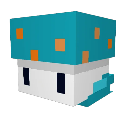 Sharkoi Minecraft avatar head, 3D render