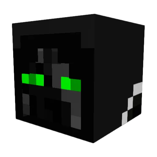 Sharkostruction Minecraft avatar head, 3D render
