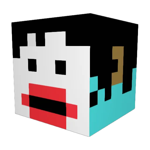 SharksoOP4 Minecraft avatar head, 3D render