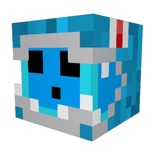 Sharky6288 Minecraft avatar head, 3D render