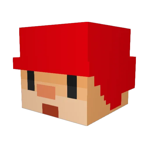 Sharky80 Minecraft avatar head, 3D render