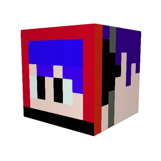 Sharky888 Minecraft avatar head, 3D render