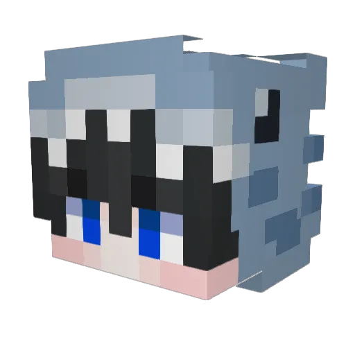 SharkyANG Minecraft avatar head, 3D render