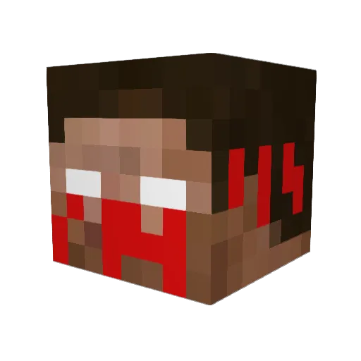 SharkyD00M Minecraft avatar head, 3D render
