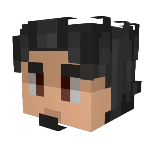 SharkyGamer997 Minecraft avatar head, 3D render