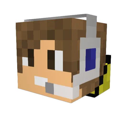 SharkyJDR Minecraft avatar head, 3D render