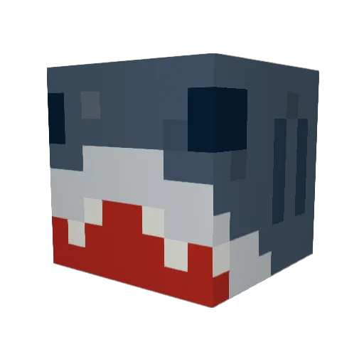 SharkyMalarkey13 Minecraft avatar head, 3D render