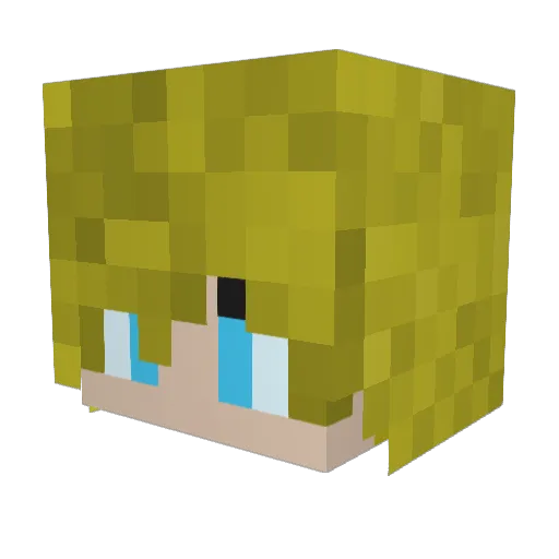 SharkyMann Minecraft avatar head, 3D render