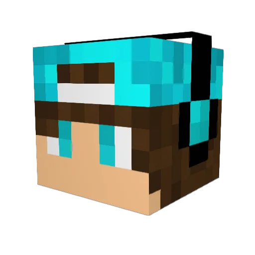 SharkyPlayzz Minecraft avatar head, 3D render