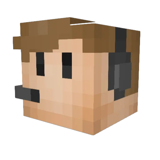 Sharky_B Minecraft avatar head, 3D render