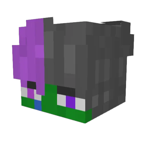 Sharkys1337 Minecraft avatar head, 3D render