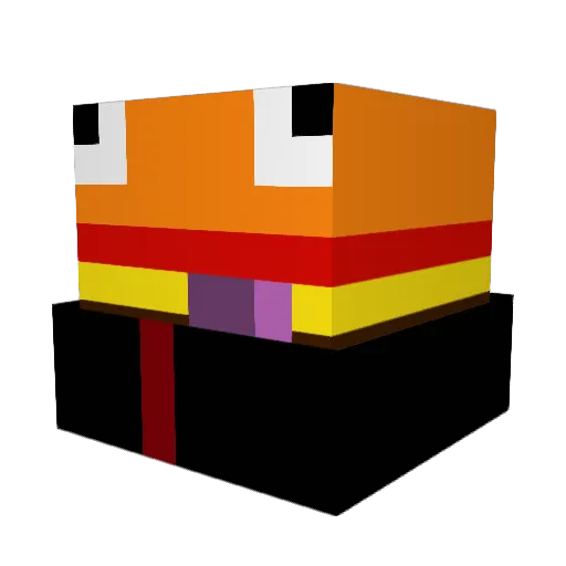 Sharkystylesp Minecraft avatar head, 3D render