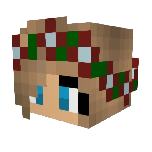 SharlaG Minecraft avatar head, 3D render