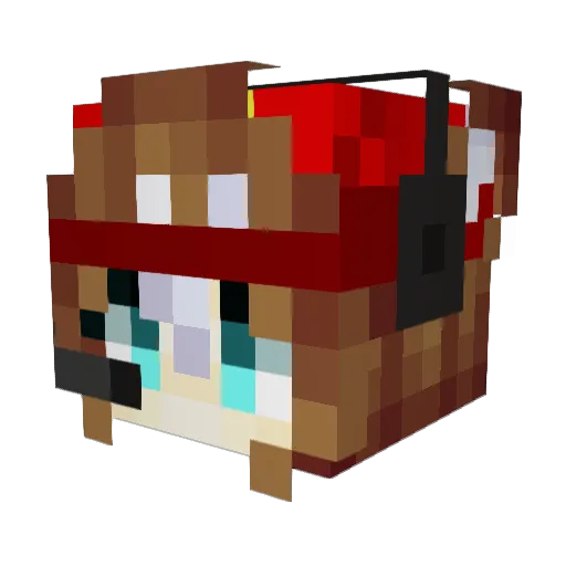 Sharlam Minecraft avatar head, 3D render