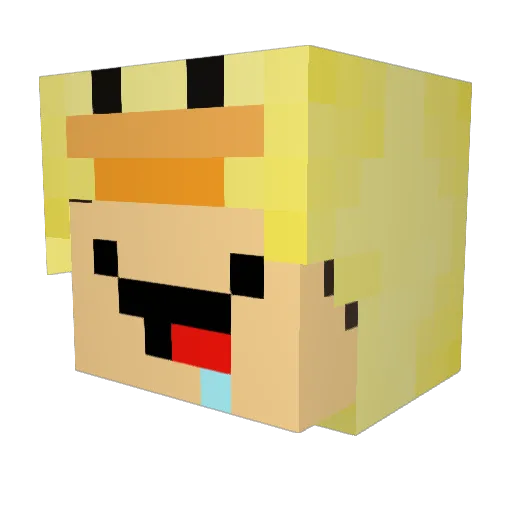 Sharlock0123 Minecraft avatar head, 3D render