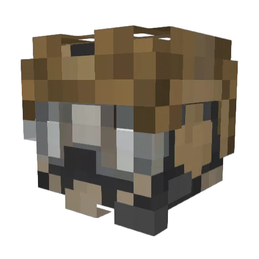 Sharluhvoy Minecraft avatar head, 3D render