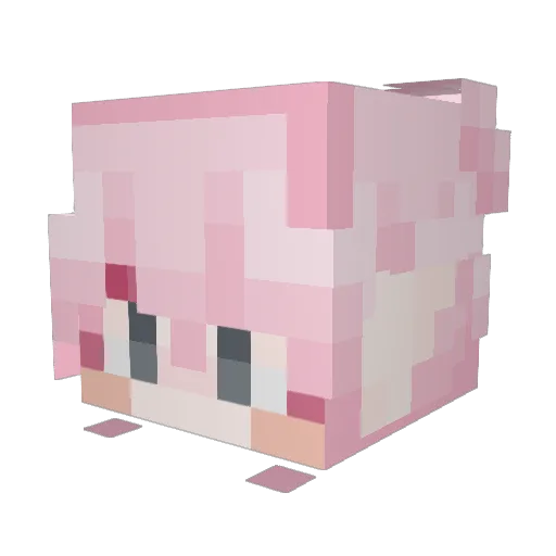 SharonLi12 Minecraft avatar head, 3D render