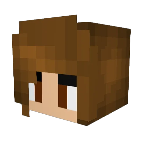 SharonPlays Minecraft avatar head, 3D render