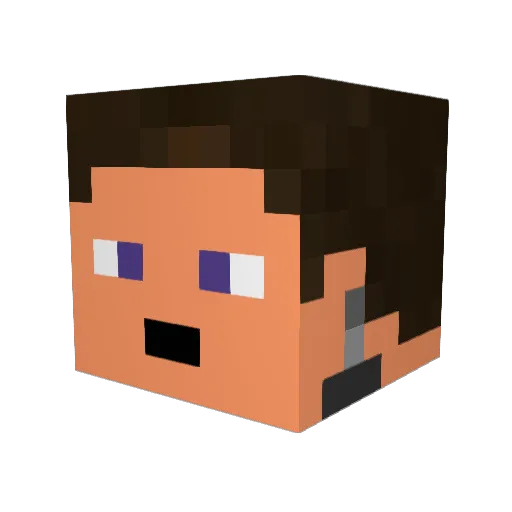 Sharous Minecraft avatar head, 3D render