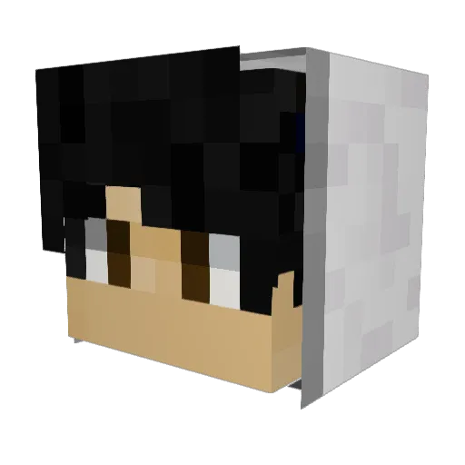 Sharp002 Minecraft avatar head, 3D render