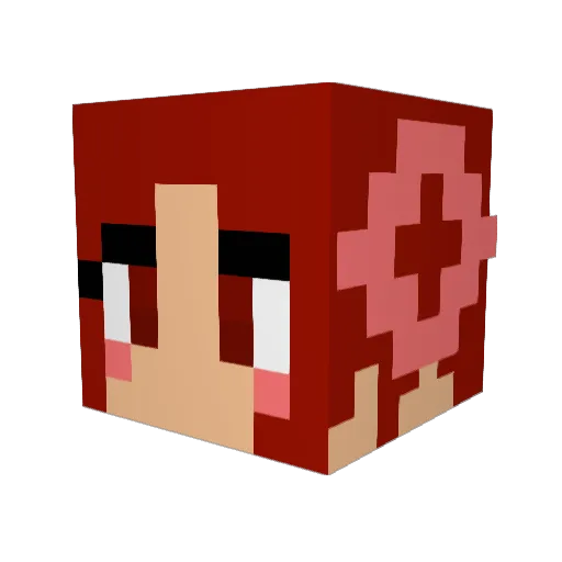 Sharp100 Minecraft avatar head, 3D render