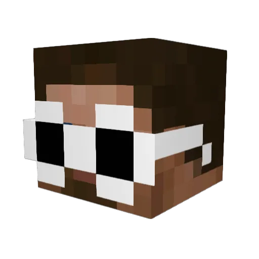 Sharp2s Minecraft avatar head, 3D render