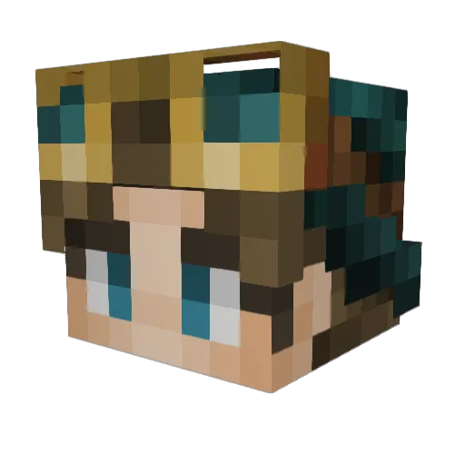 Sharp99 Minecraft avatar head, 3D render