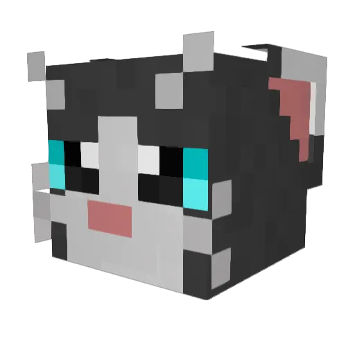 SharpCyan Minecraft avatar head, 3D render