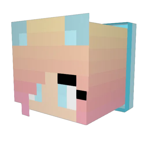 SharpGaze Minecraft avatar head, 3D render