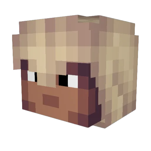 SharpShadows Minecraft avatar head, 3D render