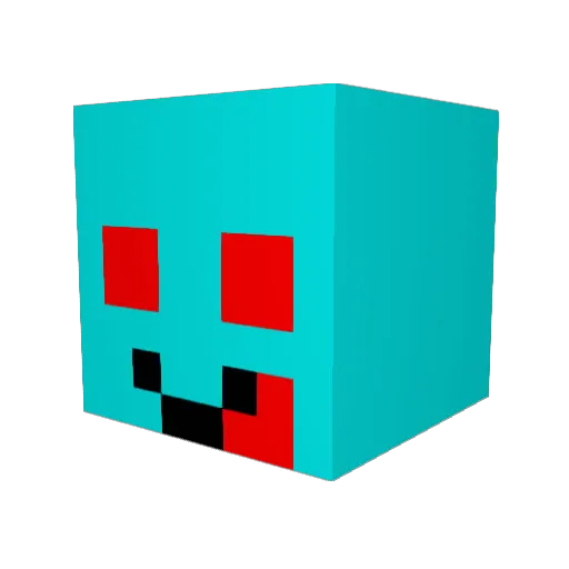 SharpShark70 Minecraft avatar head, 3D render