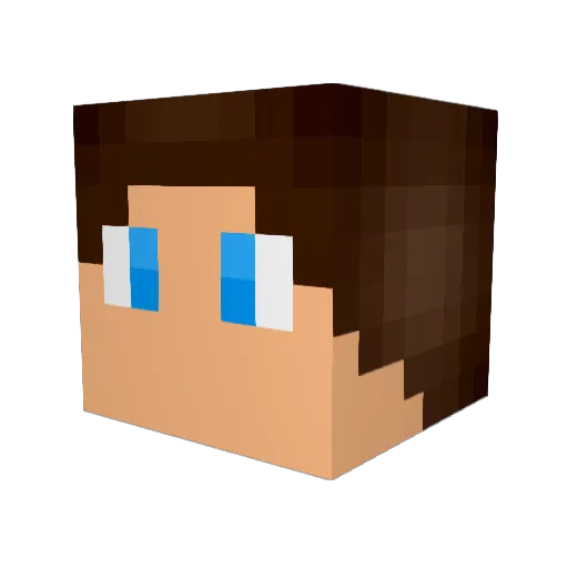 SharpShowTV Minecraft avatar head, 3D render
