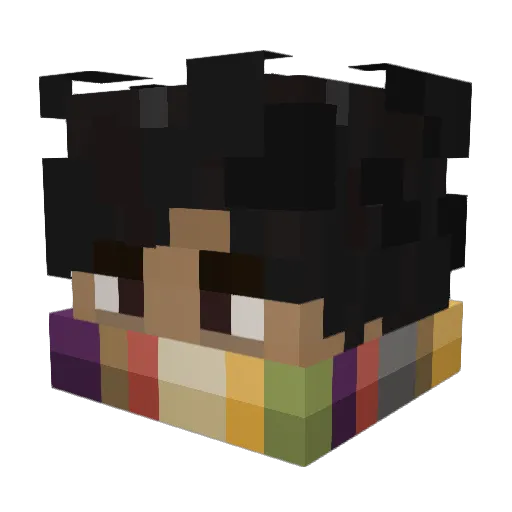 SharpSpears Minecraft avatar head, 3D render