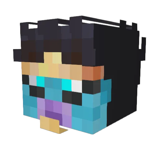 Sharp_IKE Minecraft avatar head, 3D render